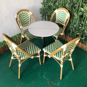 Ensemble de chaises de salle à manger en rotin portables, modernes et contemporaines, confortables, décontractées, pour l'extérieur, le <span class=keywords><strong>jardin</strong></span>, le camping, le restaurant - Product Image 2