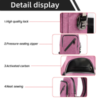 Sac bandoulière professionnel anti-odeur avec serrure pour ranger et dissimuler les objets, idéal pour les sacs à dos.