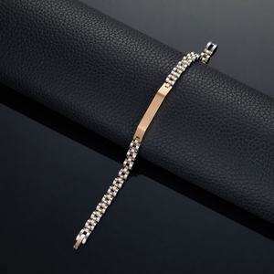 Custom 316l Stainless Steel <b>Men</b> <b>Bracelet</b> Engrave 14k 18k Gold Plated Fashion Chain Link <b>Bracelets</b> <b>for</b> <b>Men</b> - Product Image 3