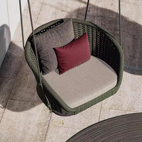 Fauteuil à bascule d'extérieur et d'intérieur pour chambre, pour adultes et enfants, fauteuil suspendu en bambou pour balcon, cour et maison, style célébrité internet