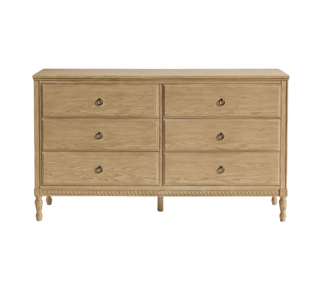 American Country-style Solid Wood Six-drawer Cabinet, Direct From the Factory, Custom Furniture Available