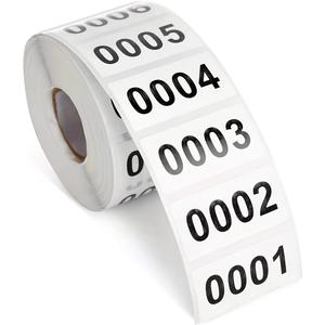 Etiquetas Numeradas Autoadhesivas de Papel para Inventario, de 0001 a 1000, en Rollo con Etiquetas Consecutivas Troqueladas para Organización y Almacenamiento - Product Image 3