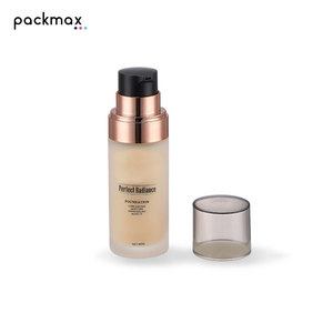 High Quality 30ml Glass Cosmetic Bottle with Plastic Cap and Pump Head for Lotion Serum Essential Oil & <b>Foundation</b> - Product Image 3