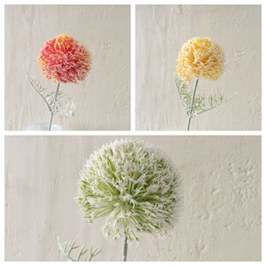 Flor de Diente de León Artificial CallaFloral, Rama Individual de Plástico, Blanca, Amarilla, Rosa Oscuro, Decoración de Interiores, Manualidades para Bodas, 25g - Product Image 3