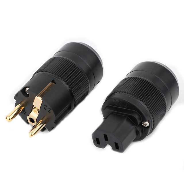 High-quality Gold Plated European Standard American Standard Power Cord Plug Tail Speaker 16A250V Rated Current