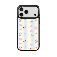 Coque de téléphone AG Feeling Black Edge avec motif chien doré pour iPhone 17, 17 Pro Max, 16 Pro, 15, 15 Pro Max, 15 Pro, 14 Pro Max – Coque magnétique