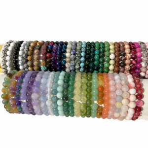 Cristaux Guérison Pierres Bracelet Mode 6/8/10mm Pulseras Mujer Pierre <span class=keywords><strong>Jade</strong></span> Perles Élastique Bracelets Bijoux pour Hommes Femmes - Product Image 1