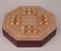 Jeu de société de solitaire industriel en bois OEM ODM avec pièces en marbre naturel pour Baptême, Bar Mitzvah, Rentrée scolaire, Anniversaire, Jeu de stratégie