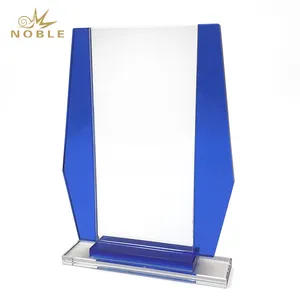 Noble Classique Haute Qualité Optique Trophée En Cristal Blanc Prix pour L'impression UV, Sablage, Gravure Au Laser, 2D et 3D Laser