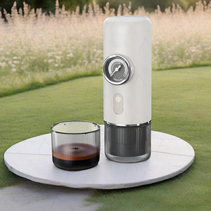 Son taşınabilir İtalyan tarzı kahve makinesi görsel basınç göstergesi kahve tozu kapsül çıkarma paslanmaz çelik çevre dostu - Product Image 4