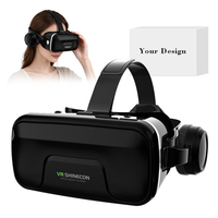 Casque de réalité virtuelle 3D immersif 360°, prend en charge les jeux VR améliorés de 7,2 pouces, casque en matériau ABS, boîte VR avec casque pour jeux