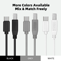 Câble USB Type-C vers USB 2.0 B mâle personnalisé avec conducteur en cuivre pur, synchronisation de données haute vitesse pour ordinateur et imprimante, matériau PVC