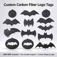 Étiquette personnalisée en fibre de carbone, pendentif gravé en fibre de carbone, forme personnalisée OEM ODM, échantillon gratuit