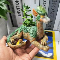 Produits populaires 2024 nouveauté résine dragon en forme de fleur vase jardin ornement pots sculptures décoratives maison