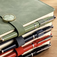 Journal couverture rigide planificateur doublé personnalisé couverture en cuir PU bureaux cahier papier papeterie cadeau ensemble 2024 avec stylo