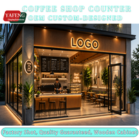 Conception de comptoir de café personnalisé, fabricant de mobilier de comptoir de bar commercial pour café, avec conception 3D gratuite