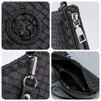 Sacs de luxe en cuir PU imperméables pour hommes, grande capacité, tendance, avec fermeture éclair, pour affaires et vente en gros