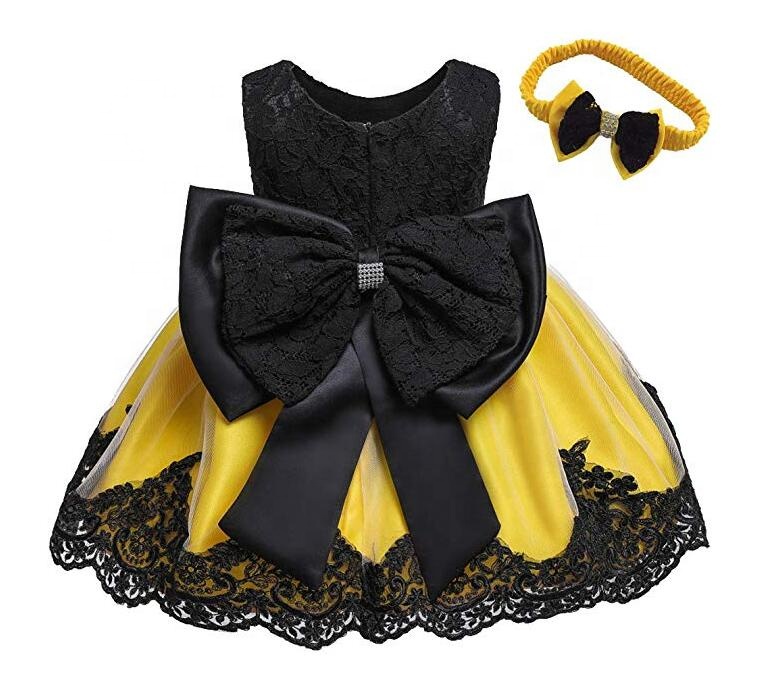 Fashion Girl Cute Bow Princess Dress Sleeveless Birthday Mesh Breathable Princess Dress
