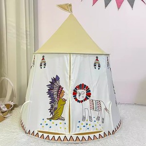 Tente de jeu intérieure pour enfants de 2 à 4 ans, château de jeu en tissu unisexe avec design de dessin animé - Product Image 4