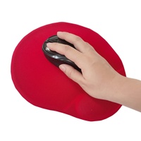 Bantalan Mouse gaming dengan bantalan pergelangan tangan Gel, kain poliester antiselip dasar