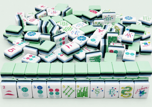 Cross-Border Luxury 4-Layer Mint Green Splicing Acrylic Eco-Friendly American Mahjong Set Portable Leisure US Mahjong - Product Image 4