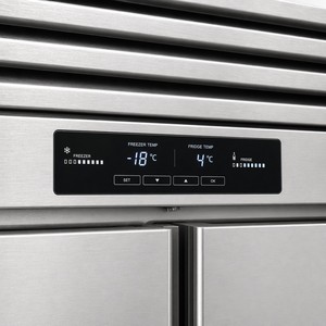Frigorifero Congelatore Verticale Commerciale a 4 Porte 900L Doppia Temperatura <span class=keywords><strong>in</strong></span> Acciaio Inossidabile per Cucina - Product Image 4