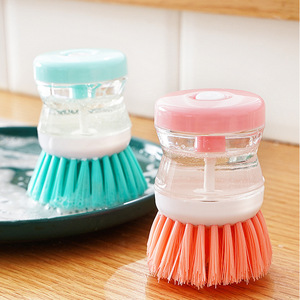 Brosse de nettoyage multifonctionnelle antiadhésive avec distributeur de liquide automatique et design à pression pour casseroles et vaisselle - Product Image 2