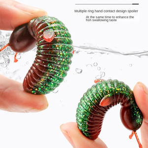 WEIHE 10 pièces/sac, appâts artificiels en PVC en forme <span class=keywords><strong>de</strong></span> petite abeille pour la pêche en rivière, appâts noirs à descente lente pour la pêche au black bass - Product Image 6