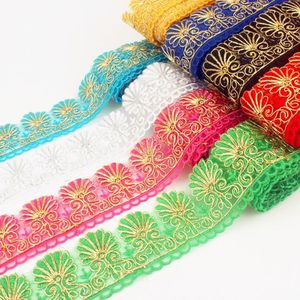 <span class=keywords><strong>Bordure</strong></span> en dentelle brodée <span class=keywords><strong>de</strong></span> fleurs colorées, <span class=keywords><strong>bordure</strong></span> brodée <span class=keywords><strong>de</strong></span> fleurs en fil d'or sur tulle pour robe, abaya, rideau et costume - Product Image 2