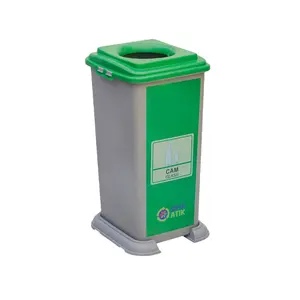 70 Liter Kunststoff-Abfall behälter für Null-Abfall-Papierkorb Premium-Qualität Offener Deckel Fabrik preis Türkischer Hersteller
