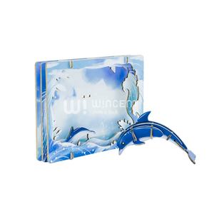 <span class=keywords><strong>Wincent</strong></span> Design Original 3D Puzzle en bois Style bois Animal Mini papier théâtre assemblage facile jouet éducatif cadeau pour les enfants - Product Image 1