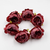 Fleurs de pivoine artificielles en soie de 5 cm, arrangements floraux de style européen, décoration de la maison haut de gamme, décoration murale réaliste