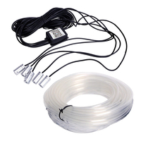Lumière d'ambiance pour voiture, fibre optique à lumière froide, application, 5M 6M, lumières d'ambiance colorées à fibres optiques