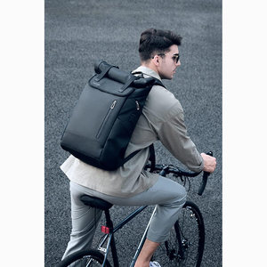 Free Sample Custom High Quality Recycled Polyester Canvas Laptop Top <b>Roll</b> <b>Backpack</b> - Product Image 3