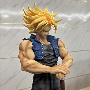 Statue debout <span class=keywords><strong>Super</strong></span> <span class=keywords><strong>Saiyan</strong></span> Trunks Dragon Bell GK en PVC, figurine d'anime avec épée, décoration de bureau, vente en gros - Product Image 6