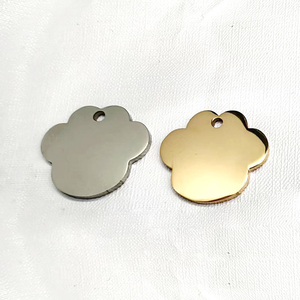 Großhandel Maßgefertigte Blanko Edelstahl Mode-Karabiner Schlüsselanhänger Haustier-ID-Anhänger Hunde-Namensschild mit Lasergravur - Product Image 2