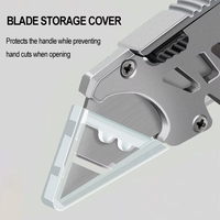 Couvre-lame de couteau utilitaire AIRAJ à dégagement rapide, quatre lames de rechange, support de couteau en alliage d'aluminium, DIY OEM