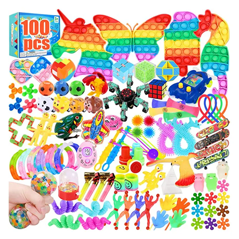 24 Piece 2pc 30pcs Rs Packs Whole Fidget Toys Set 100 Poppet Keychain Advent Calendar Popit Adult Heart Fidget Toys