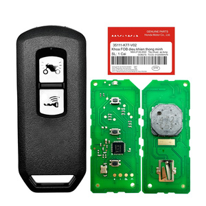 Control Remoto Inteligente para Motocicleta K96 K97 K77 K01/K35, Frecuencia FSK433, Chip 47, 3 Botones, Negro, Logotipo ABS - Product Image 1