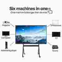 Table tactile interactive intelligente 4K UHD à double système, commutation à une touche, tableau numérique 86 pouces pour l'enseignement