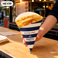 Scatola Personalizzata per Waffle Stick, Confezione per Snack e Gelato, Supporto in Cartone per Pancake di Grado Alimentare
