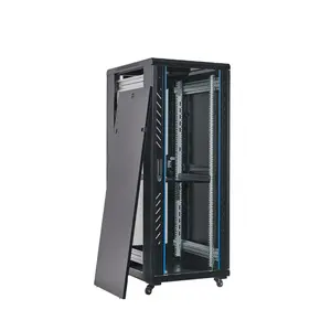 Custom ODM OEM Manufacture 19'' Black SPCC Cold Rold Steel 600mm*600mm*27U Server Rack 27U Network Cabinet