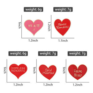 Hoffnungslose romantische Emaille Pin lustige rote Herz Brosche Revers Abzeichen Schmuck süße Liebe Geschenk für Freunde - Product Image 6