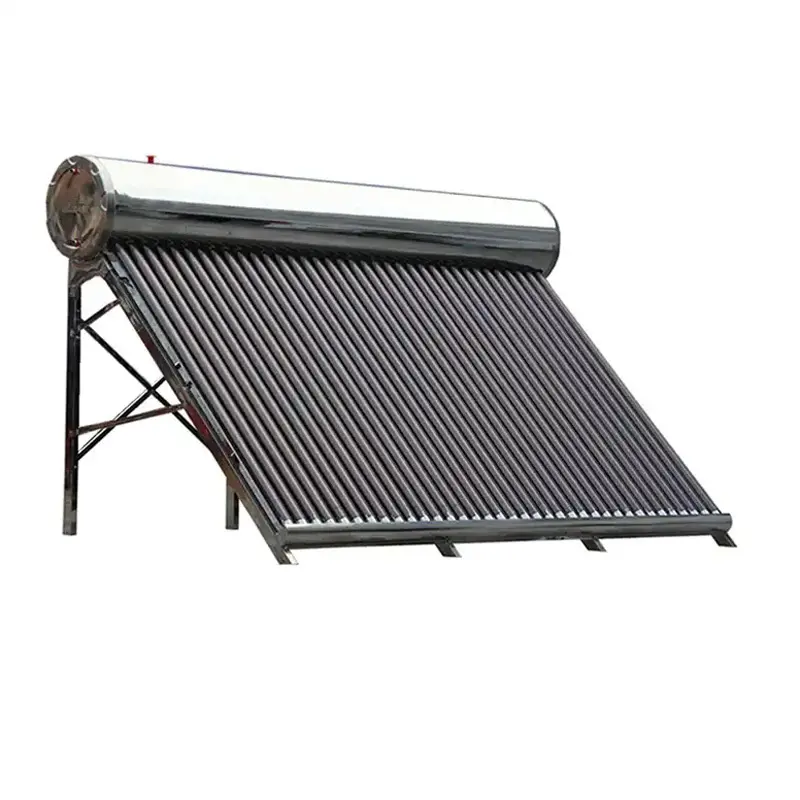 Calentador de agua solar de acero inoxidable, colector solar de tubo de vacío fácil de usar