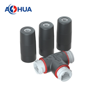 AOHUA 24AWG Conector de señal T Tipo 1 en 2 Salida Conector RJ45 de 8 pines Conector impermeable IP67