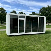 Maison préfabriquée intelligente Smart Apple Cabin Pod |   Unité modulaire compacte pour glamping, chambre d'hôtes et bureau privé
