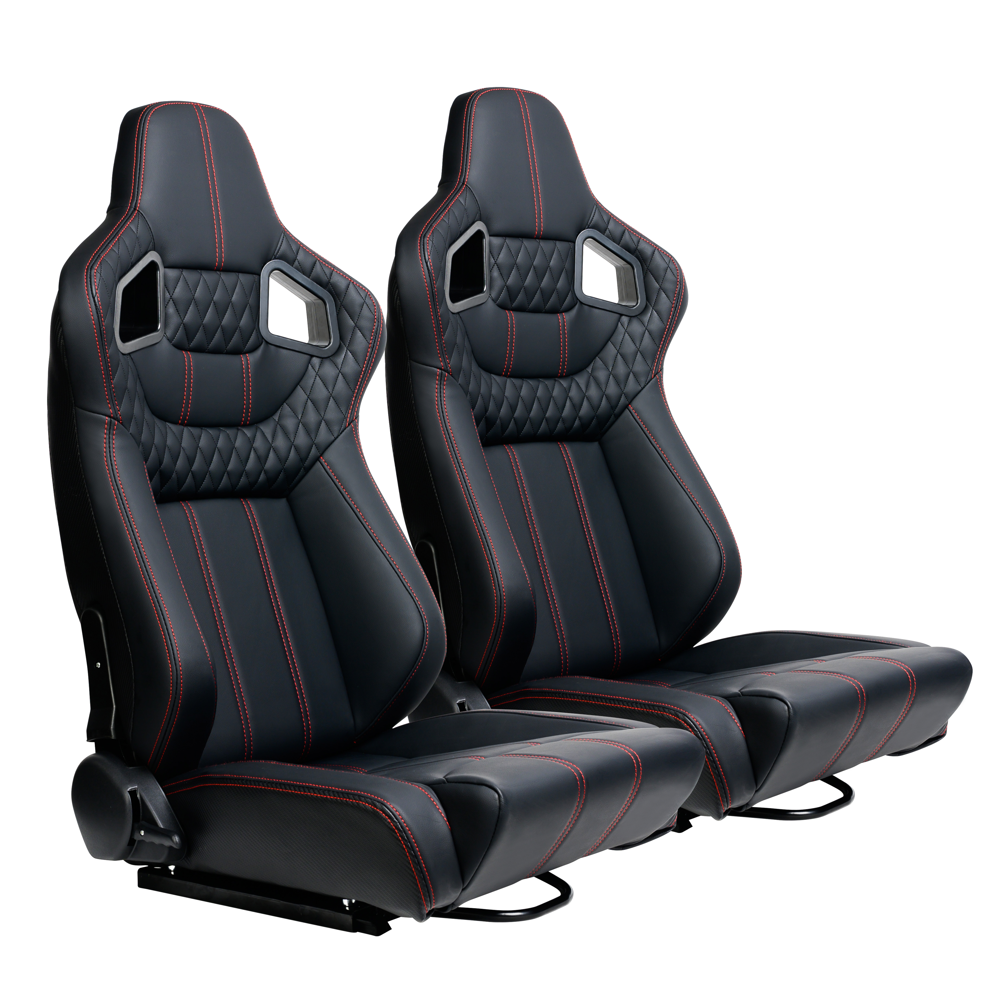 JIABEIR-asiento de cuero para coche de carreras, cubo ajustable de alta calidad, SIM, color negro, 9005