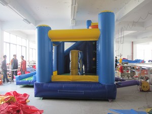 ปราสาทลมเป่าลมพร้อมสไลเดอร์และอุโมงค์ วัสดุ PVC สำหรับใช้งานเชิงพาณิชย์ ติดตั้งง่าย - Product Image 4