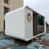Bureau mobile modulaire en conteneur d'acier avec capsule spatiale durable pour usage commercial et atelier