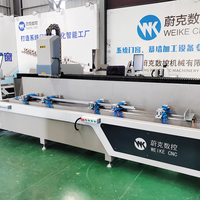 Máquina CNC WEIKE de 3000 mm de Alta Precisión para Perforación y Fresado de Perfiles de Aluminio con Motor de 380V 10250W para Fabricación de Puertas y Ventanas